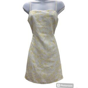 Yellow Mini Dress, Sophie Rue, Size Small, Sleeveless,‎ Lined, Back Ties, NWT